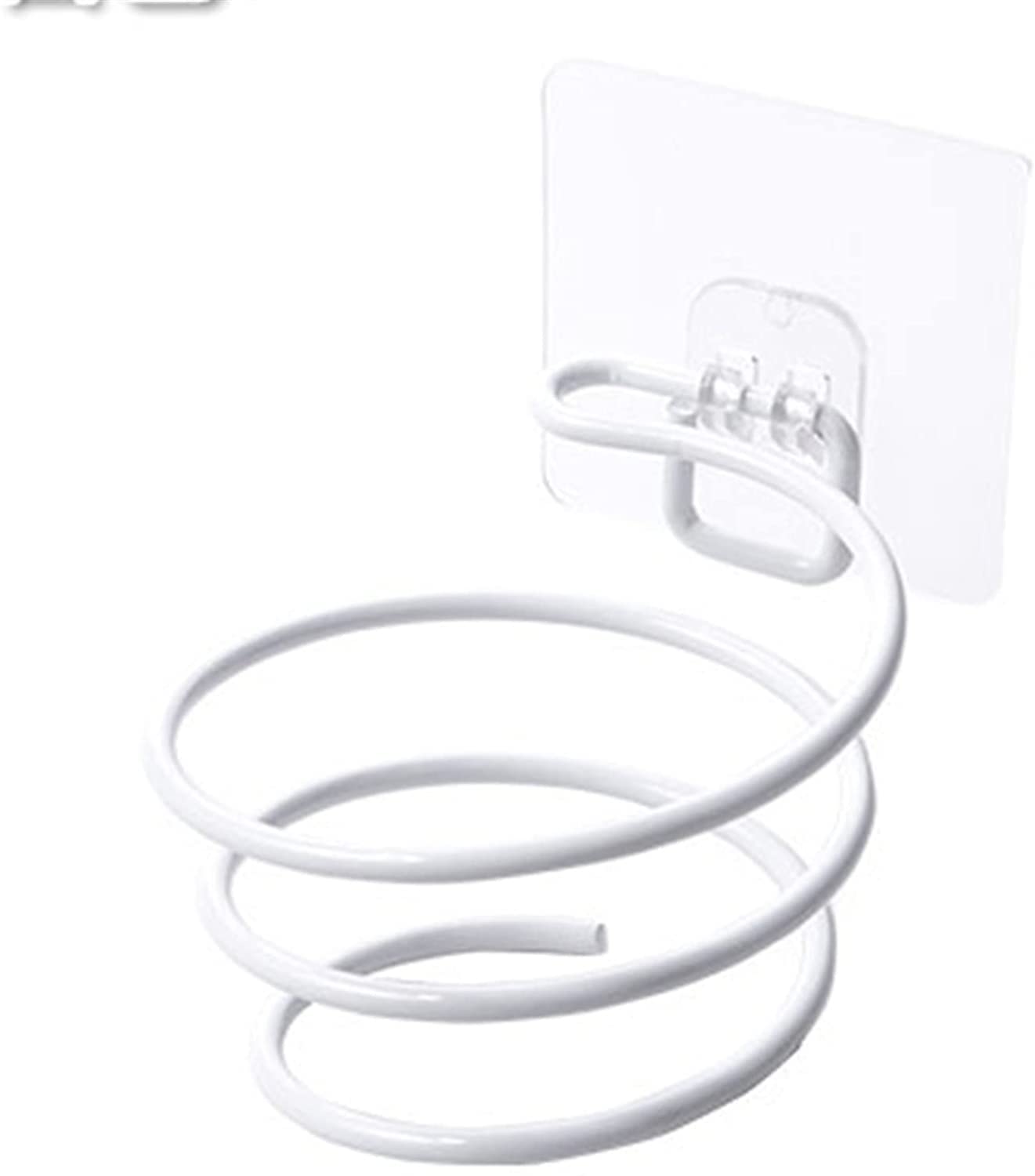 BDAYEK Hair dryer holder Iron Hairdryer Holder,Blow Dryer Rack,Modern Bathroom Accessories Wall Mounted,Sticky Hair,Styling Tools Organizer Storage(White)