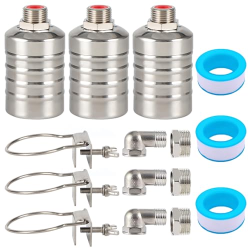 3 Pack Water Float Valve For Water Tank,1/2