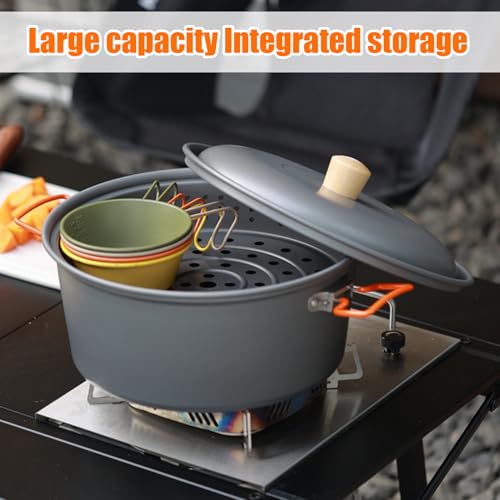 Casserole de camping résistant à la chaleur et poêle portable durable