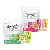 TEAZEN Kombucha Variety 2 Pack Set - 40 Sticks, 10 Flavors