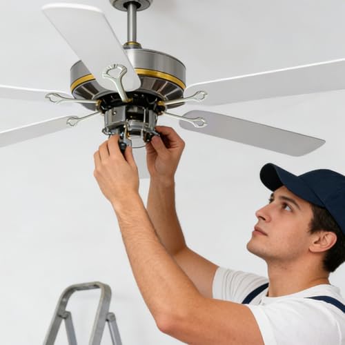 Juego de 5 piezas para ventilador de techo y climatización silenciosa en el salón 8