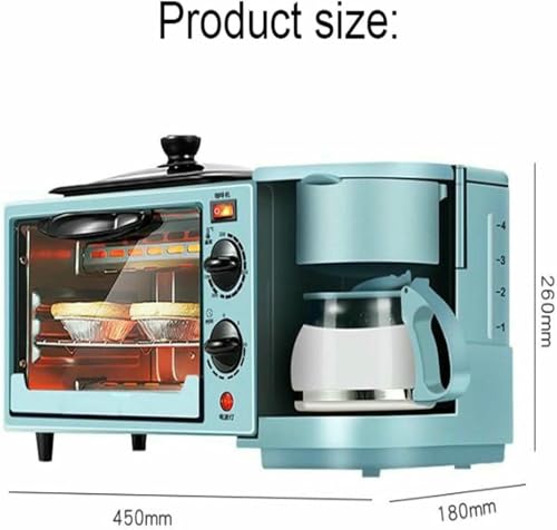 Image of Breakfast Station, with Coffee Maker, Griddle, Toaster Oven - Versatile Kitchen Breakfast Maker, Versatile Breakfast Maker for Compact Spaces