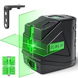 Laser Level, Elikliv Self Leveling Laser Level, Cross Line Level Laser, Green Lazer leveler Tool for Picture Hanging, Floor Tile, Construction, Indoor Projects and DIYer