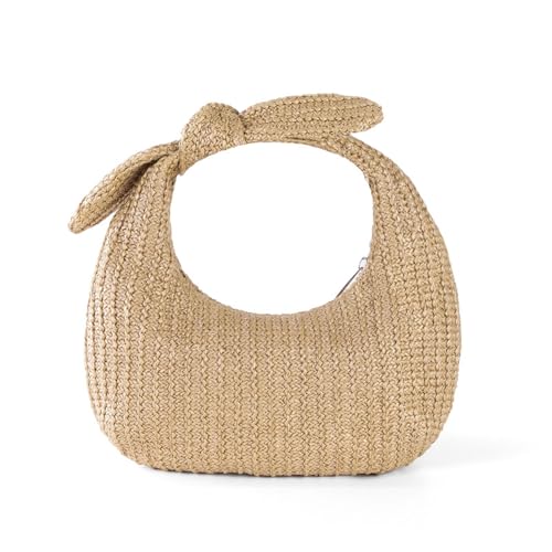Image of BRYCTSISEN Women Straw Beach Clutch Purse Handbag Summer Elegant Vacation Style Shoulder Bag Crossbody Bag