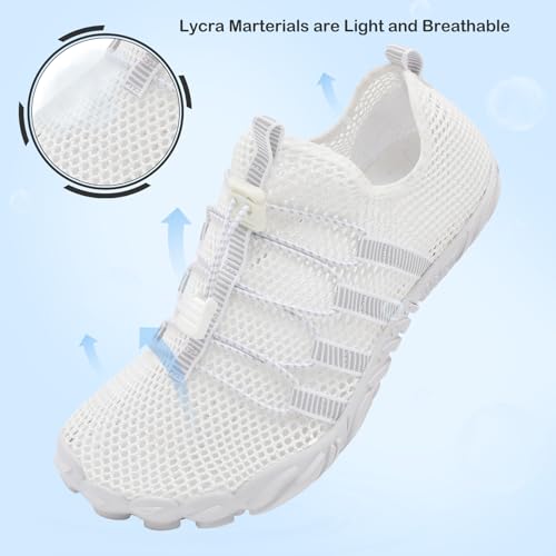 Image of L-RUN Barefoot Water Shoes Women Mens Aqua Sock Athletic Hiking Water Sports Shoes for Swim Beach Pool Sand Diving Walking