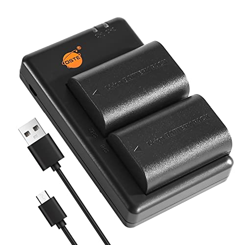 DSTE 2PCS LP E6 LP E6N(2600mAh/7.4V) Batería Cargador Compatible para Canon EOS R, EOS 5D Mark II, EOS 5D Mark III, EOS 6D, EOS 7D, EOS 60D, EOS 60Da, EOS 70D, EOS 90D, XC10, XC15