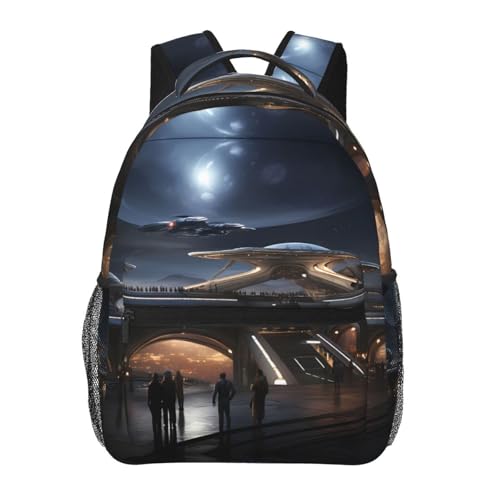 PHAYAH Mochila casual para laptop Cool Future City para homens e mulheres para meninos e meninas, mochila leve