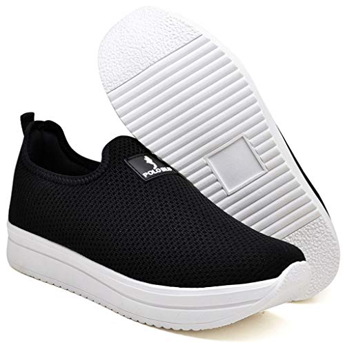 Tênis Meia Flatform Polo Blu Preto 35