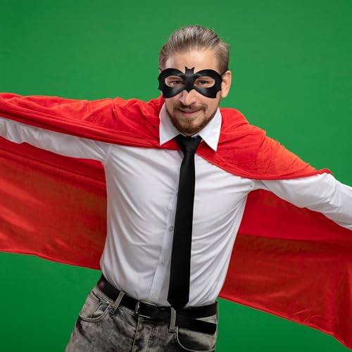 U-Zomir UZO-BGMASK727 Bat Girl Mask For Women Costume, Pu Leather Black Bat Eye Mask Half Face Mask Costume For Men Women Girls Adult, Masquerade Mask Halloween Cosplay Raves Dress Up Costume Accessories thumb #5