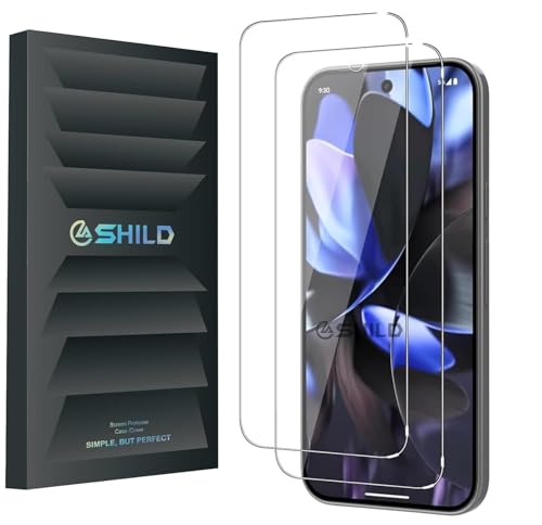 Image of SHILD (Pack of 2) Tempered Glass Screen Protector for Google Pixel 9 / Pixel 9 Pro (6.3-inch) | 9H Hardness | S-Pen Compatible | 100% Fingerprint Unlock | HD Clarity | Easy Installation | Scratch & Impact Resistant