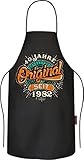 RAHMENLOS Grillschürze Kochschürze Küchenschürze als Geschenk zum 40. Geburtstag aus reiner Baumwolle Original