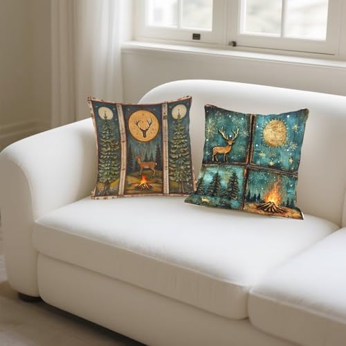 Housse coussin 35x35cm imperméable fermeture éclair invisible lin canapé extérieur
