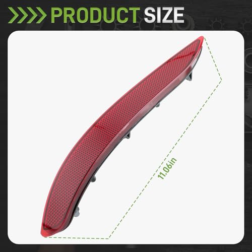 Image of Rear Bumper Reflector Case Driver Left and Passenger Right Side Compatible with Chevrolet Equinox 2018 2019 2020 2021 2022 2023 84150891 84306359 GM1185117 84150890 84306358 GM1184117 16499978