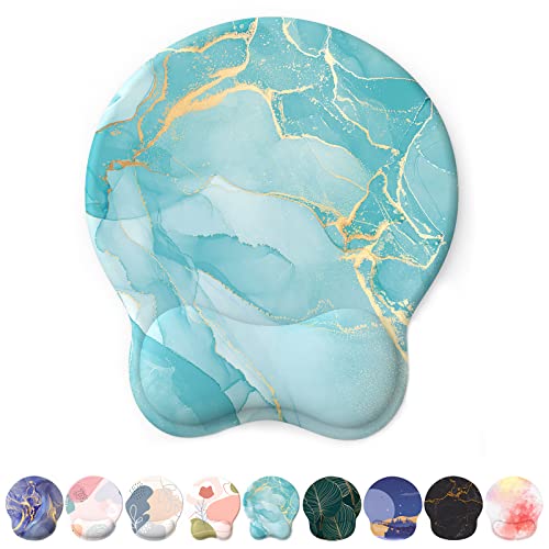 Giecy Tapis de Souris Support de Repose-Poignet, Tapis Souris Ergonomique en Gel, Tapis de Souris Frais pour Gamer, Repose Poignet Souris avec Base en PU...