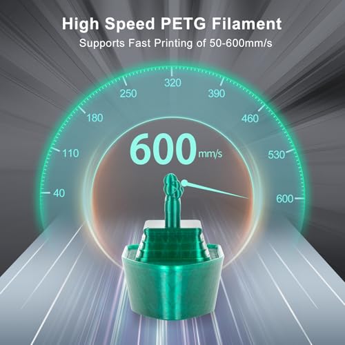 Image of IEMAI Clear PETG Filament 1.75mm Ocean Blue 1kg, Glossy Transparent Finish 3D Printer Filament Up to 600mm /s High-Speed Printing for Lampshades, Home Decor & DIY Models