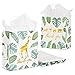 Juvale Lot de 12 sacs cadeau en papier kraft avec 20 feuilles de soie blanches pour fête prénatale, 22,9 x 20,3 x 10,2 cm