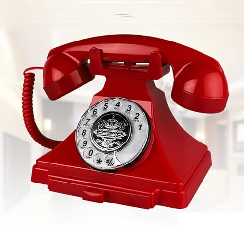Teléfono Fijo Retro Estilo Antiguo con Cable miniatura 7