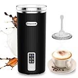 Milk Frother, 6-in-1 Electric Milk Frother and Steamer, 8.5oz/250ml Hot and Cold Foam Maker and Milk Warmer with Auto Shut-Off & Screen Display for Latte, Cappuccinos, Macchiato, Coffee (Black)