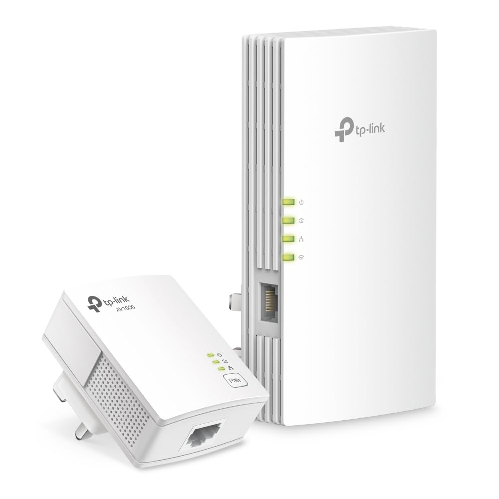 TP-Link Kit TL-WPA7817 Adaptateur CPL AV1000, amplificateur Internet WiFi 6 AX1500 Mbps, portée de 300 mètres, EasyMesh, port Ethernet Gigabit, créez de manière flexible une extension WiFi maillé pour