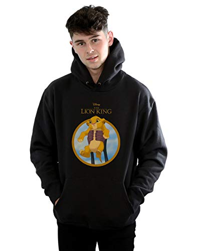 Disney Men's The Lion King Show Simba Hoodie Black XX-Large