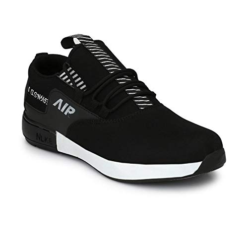 FRONTASTIC Ultra-Lightweight Sports, Running Shoes for Men/Boys(Black)