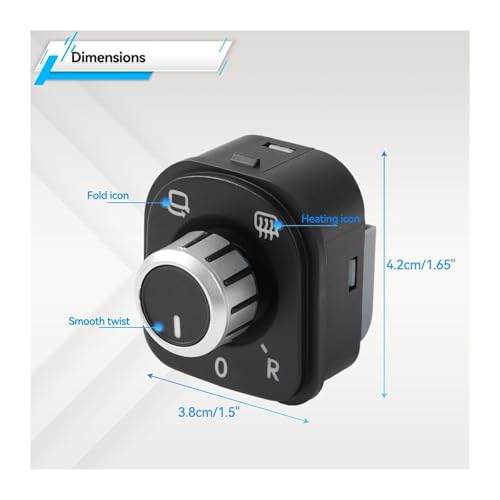 Interrupteur rétroviseur 5ND pour VW avec commande fluide et précise - 2