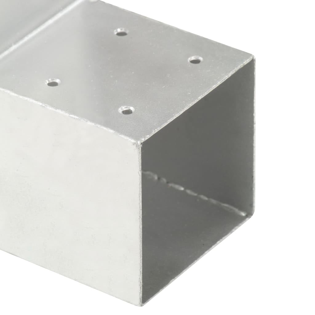 Generico Connettori per Pali a Forma di L 4 pz Metallo Zincato 71x71 mm,Articoli di ferramenta,Barriere e recinzioni,Pali e Assi per recinzioni-145454