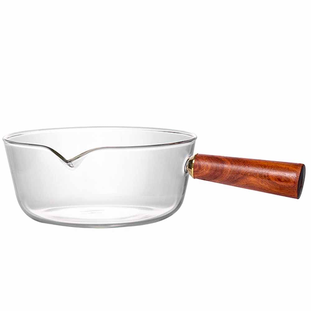TAMUME 1000ML Glasschale für Mikrowelle Glaspfanne für die Mikrowelle Nicht Geeignet für Kochfelder, Braun Glastopf mit Deckel und Griffen Küche, Haushalt & Wohnen