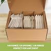 IDING Choice 380 Count Heavy Duty Compostable Cutlery Set 140 plastic forks 120 spoons 120 knives eco-friendly no plastic silverware compostable utensils for Weddings, Parties, Office, Camping, Picnic #1