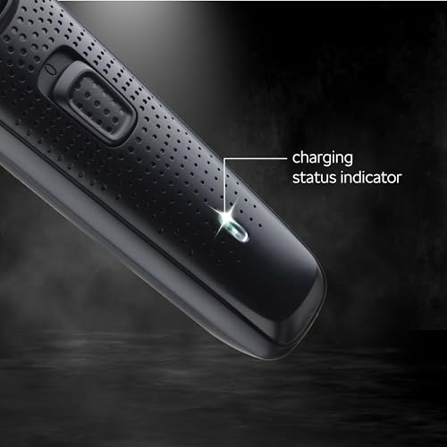 Image of Mr Light Rechargeable Beard & Hair Trimmer- Hard Alloy Steel & SS Blade, 600 mAh Li-ion Battery, USB Type-C Charging, 20 Adjustable Guides, Powerful motor with charge Indicator - MR6034