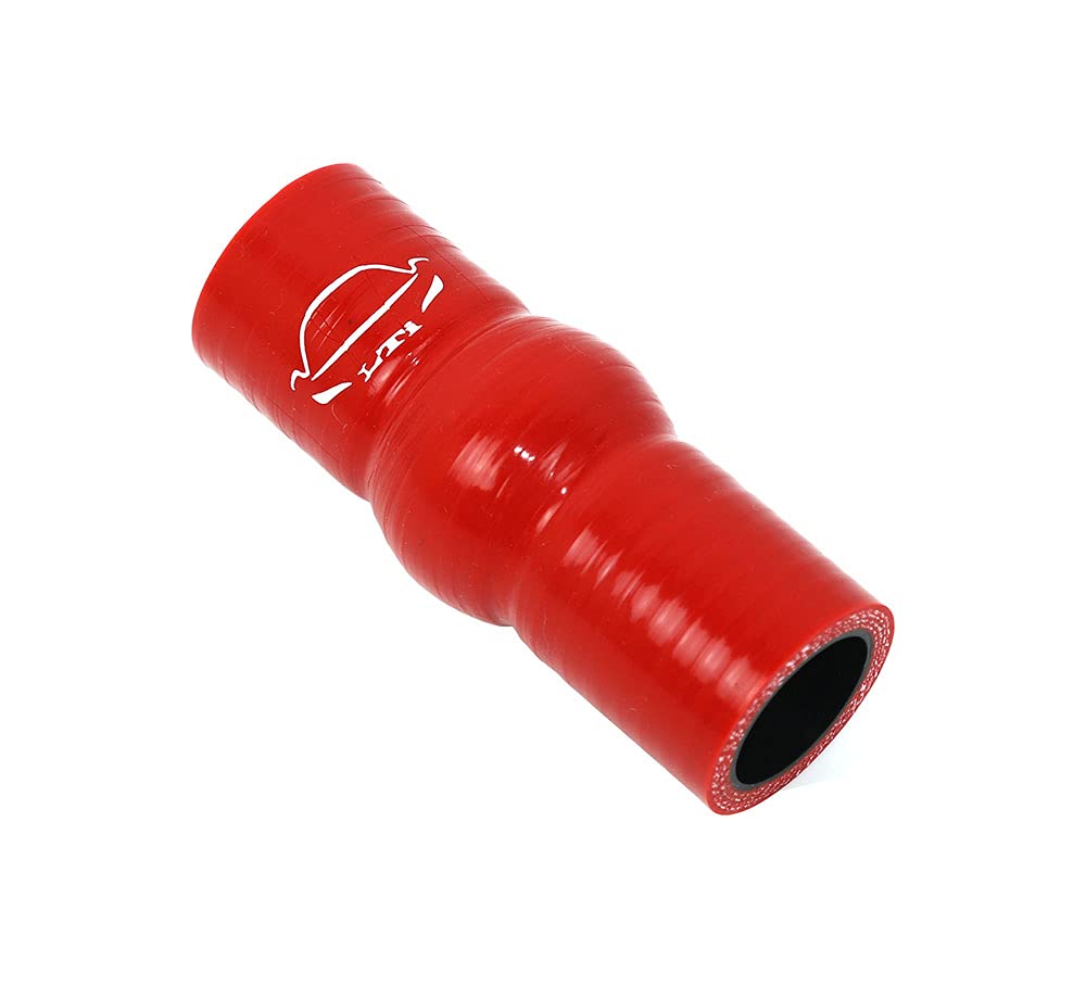 TMKOOL 4-Ply Reinforced High Temperature 1" ID Hump Hose Silicone Coupler 4" Length (RED, 1'')