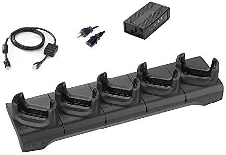 5-Port Charging Cradle Kit for TC51/TC56 Android Scanners, CRD-TC51-5SCHG-01, with Power Supply Assembly (Renewed)