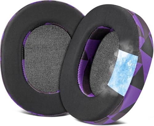 Image of SOULWIT Earpads Replacement for SteelSeries Arctis 1 /3 /5 /Arctis 7 /7+ /7P /7P+ /7X /7X+ /9 /9X /Pro /Prime(Do Not Fit Any Arctis Nova) Headset, Ear Pads Cushions with High-Density Foam (Arctis CG Purple Black)