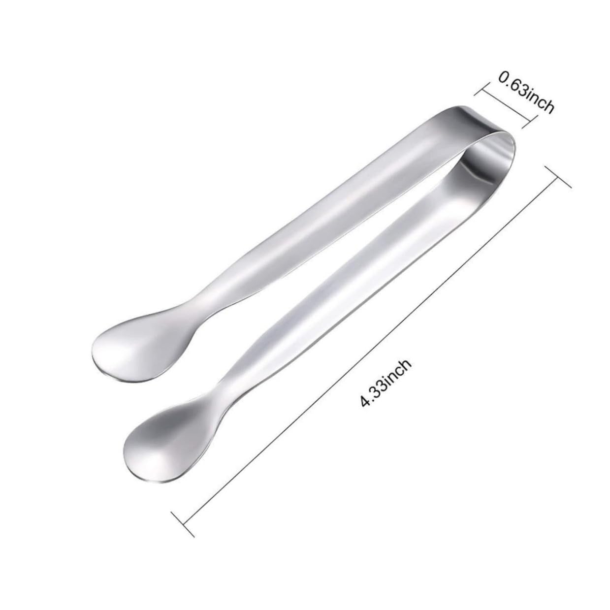 Pinzas para Azúcar de Acero Inoxidable 304, 11 Cm, 6 Unidades, Miniaturas para Cubitos de Hielo y Alimentos, Resistentes y Seguras para Hogar, Bar y Fiestas