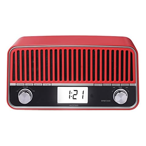 Sunstech RPRBT3500RD - Radio de sobremesa Bluetooth con diseño retro Cover