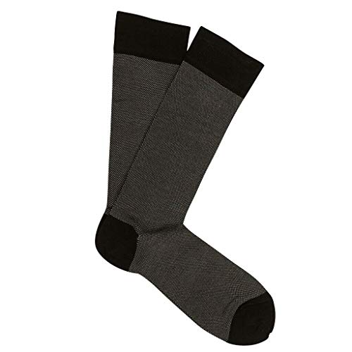 Marcoliani Milano Men's Birdseye Mid Calf Pima Cotton Socks, Black, One Size Fits Most Marcoliani Milano Men's Birdseye Mid Calf Pima Cotton Socks, Black, One Size Fits Most