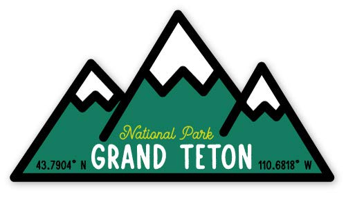 Squiddy Grand Teton National Park Mountains - Vinyl Sticker (8