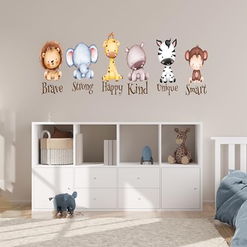 Vinilo Decorativo Infantil Animales Safari 15x15 in miniatura 5