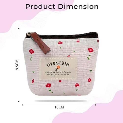 Image of Kraptick Multipurpose Coin Pouch for Men & Women, Compact Coin Organiser, Cash & Coin Holder Pouch, Stylish Mini Money Pouch for Everyday Use (Pink)