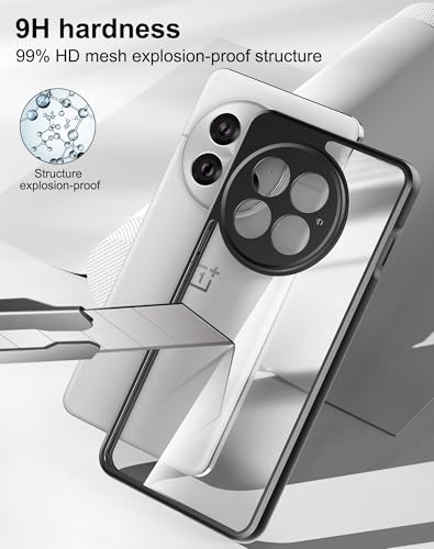 Image of Foluu Clear Case for OnePlus 13, Hard PC Back & Soft TPU Bumper [Not Yellowing] Shockproof Protective Phone Case Slim Fit Thin Cover for OnePlus 13 5G 2025 (Black+Clear)