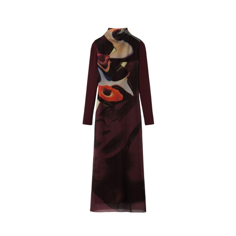 Desigual Women's Woman Knit Dress Long Sleeve, Material Finishes, L