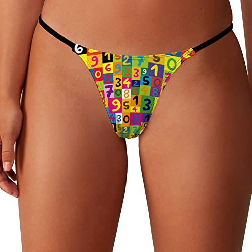 KWQDOZF String pour Enfants avec Chiffres, Culotte Basse, Extensible, Dos en T, sous-vêtements...