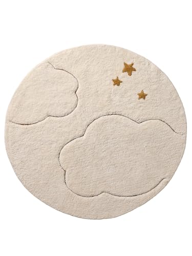 VERTBAUDET Tapis Rond Nuage Beige TU