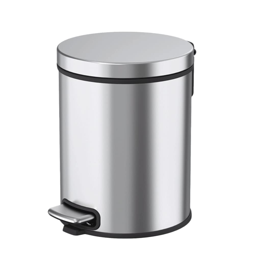 SDYdsgE bin， Kitchen Trash Cans Stainless Steel Bin Stepdal Rubbish Can Metal Garbage Easy with Lid Reusable