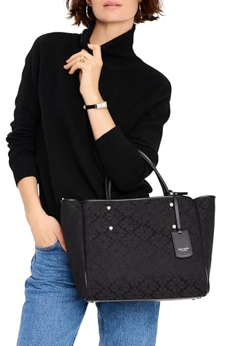 Bolso Tote Medium Spade Flower Jacquard Negro Multicolor miniatura 4