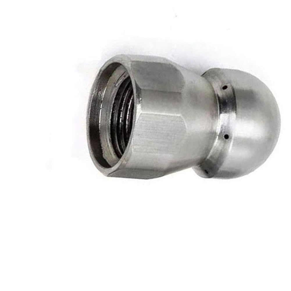 Pressure Washer Nozzles Quick Connect Spray Tips, Thread Pressure Washer Sewer Jetter Nozzle, 1/8-1/2 inch, 1/2/5 pcs(1 Hole in Front/3 Holes in Back Internal Thread 1/4,5pcs)