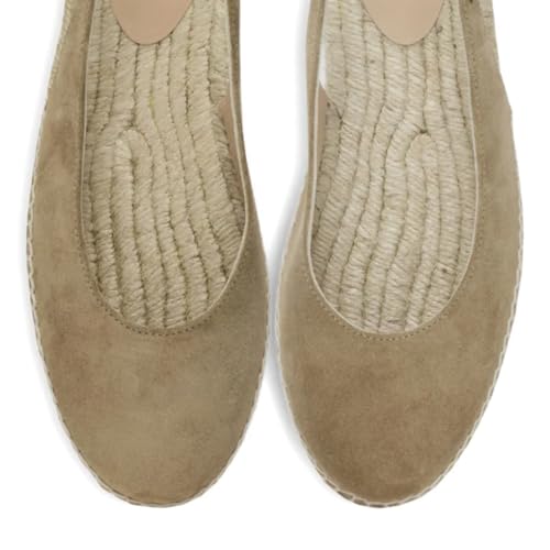 FOWT Women Closed Round Toe Espadrille Slingback Flats Backtrap Buckle Comfy Leisure Dress Shoes Size 4-16 US4