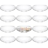Sawysine 12 Pcs Bubble Bowl Vase Centerpiece Round Glass Flower Vase Bulk Clear Terrarium Fish Bowl For Wedding Event Goldfish Planter Floral Centerpiece Office Home Decor(6.7''W X 2.5''H)