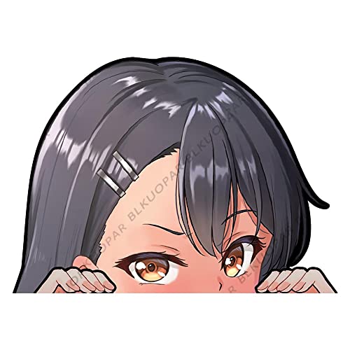 BLKUOPAR Pegatinas y calcomanías de coche Nagatoro Anime de 5.1 '' Peeker Decoración JDM Accesorios para ventana parabrisas maletero portátil Cover