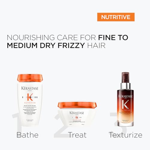 Image of Kerastase Nutritive Masquintense Hair Mask 200ml | Nourishing Hair Mask for Dry Hair | Infused with Plant-Based Proteins, Niacinamide & Nourishing Lipids